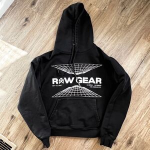 RawGear Matrix Graphic Pullover Sweatshirt Hoodie Mens Size Small Black